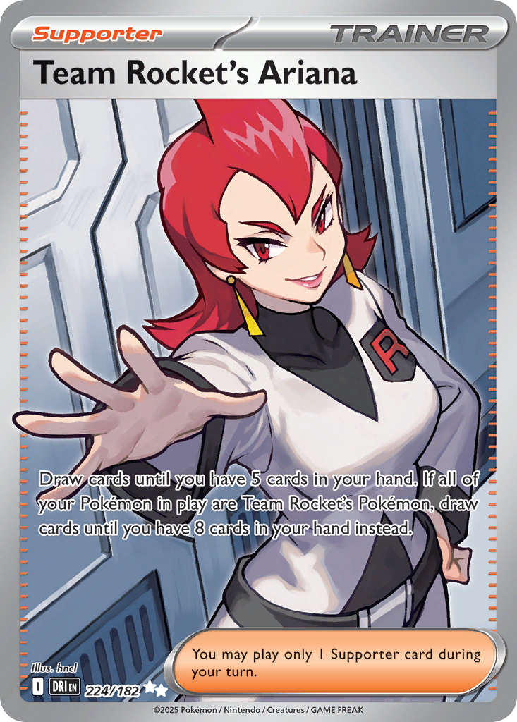 Team Rocket's Ariana (Supporter) (DRI-224/182) (Ultra Rare)