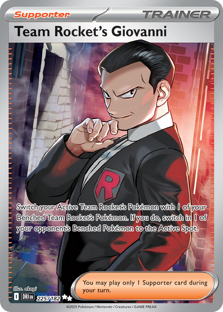 Team Rocket's Giovanni (Supporter) (DRI-225/182) (Ultra Rare)