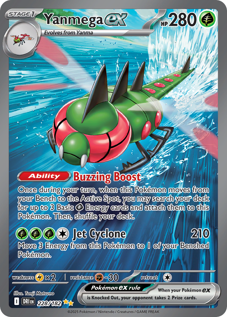 Yanmega ex (Stage 1 Pokémon ex) (DRI-228/182) (Special Illustration Rare)