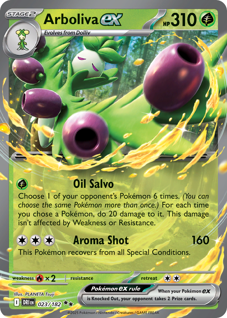 Arboliva ex (Stage 2 Pokémon ex) (DRI-023/182) (Double Rare)