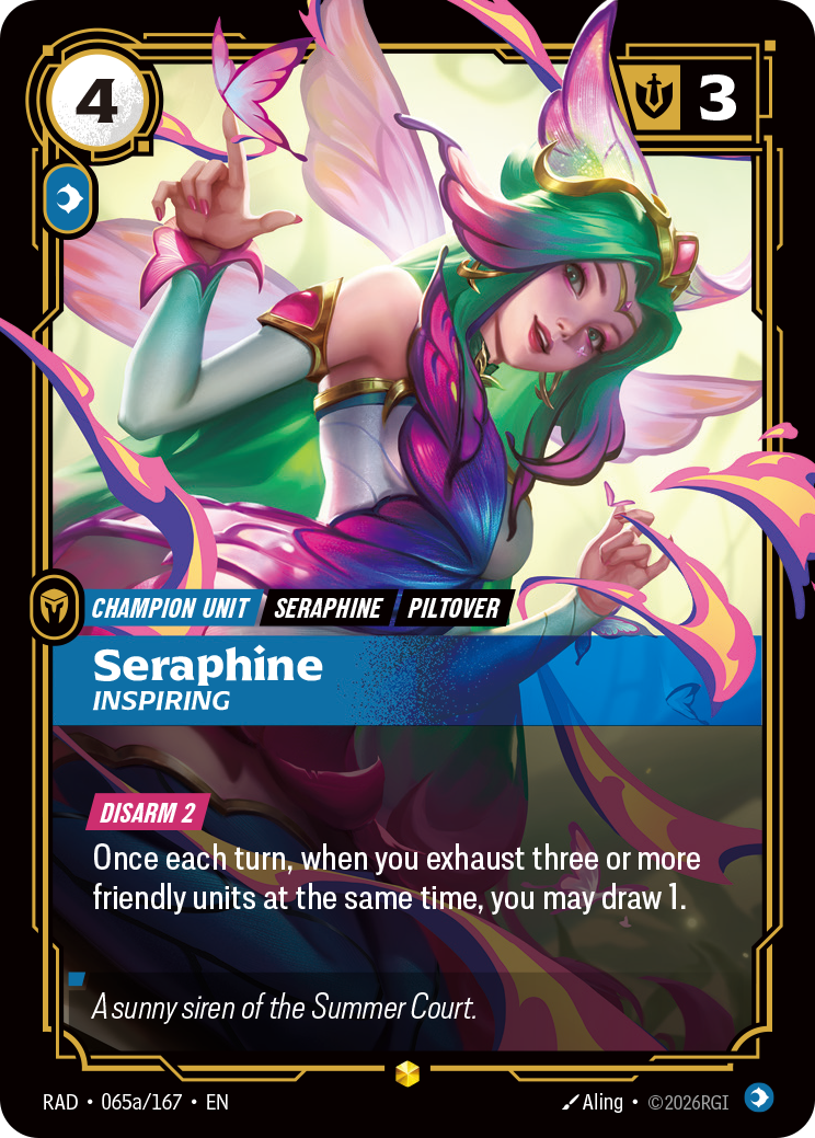 Seraphine, Inspiring (Unit) (RAD-065a/167) (Showcase) (Alternate Art)
