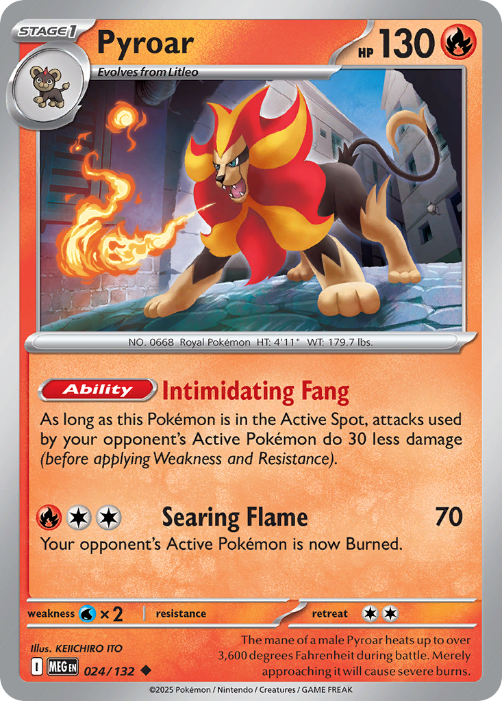 Pyroar (Stage 1 Pokémon) (MEG-024/132) (Uncommon)