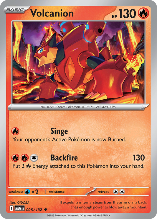 Volcanion (Basic Pokémon) (MEG-025/132) (Uncommon)