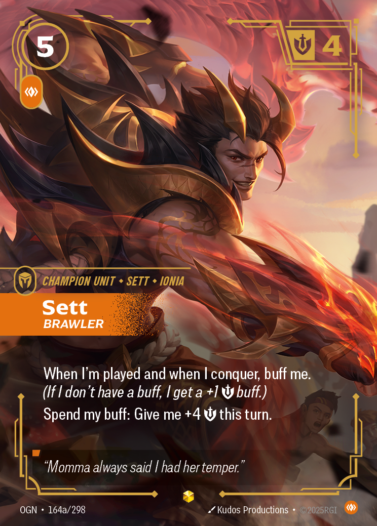 Sett, Brawler (Champion Unit) (OGN-164a/298) (Showcase)