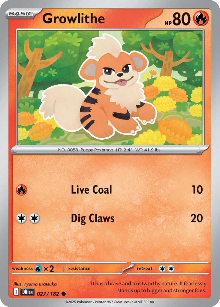 Growlithe (Basic Pokémon) (DRI-027/182) (Common)