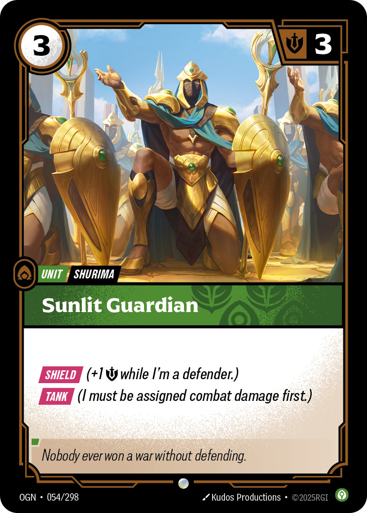Sunlit Guardian (Unit) (OGN-054/298) (Common)