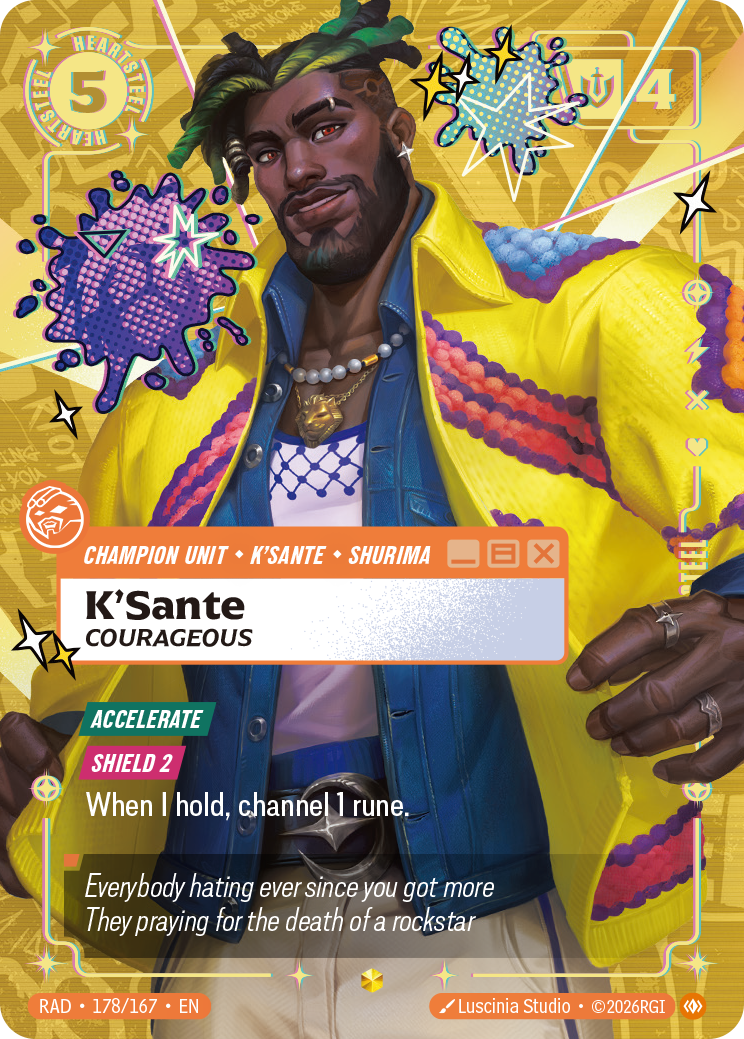 K'Sante, Courageous (Unit) (RAD-178/167) (Showcase) (Alternate Art - Overnumbered)