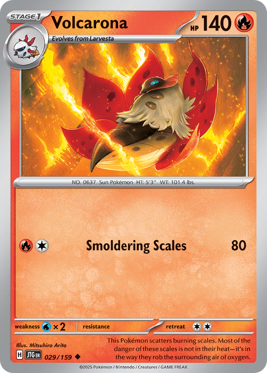 Volcarona (Stage 1 Pokémon) (JTG-029/159) (Uncommon)