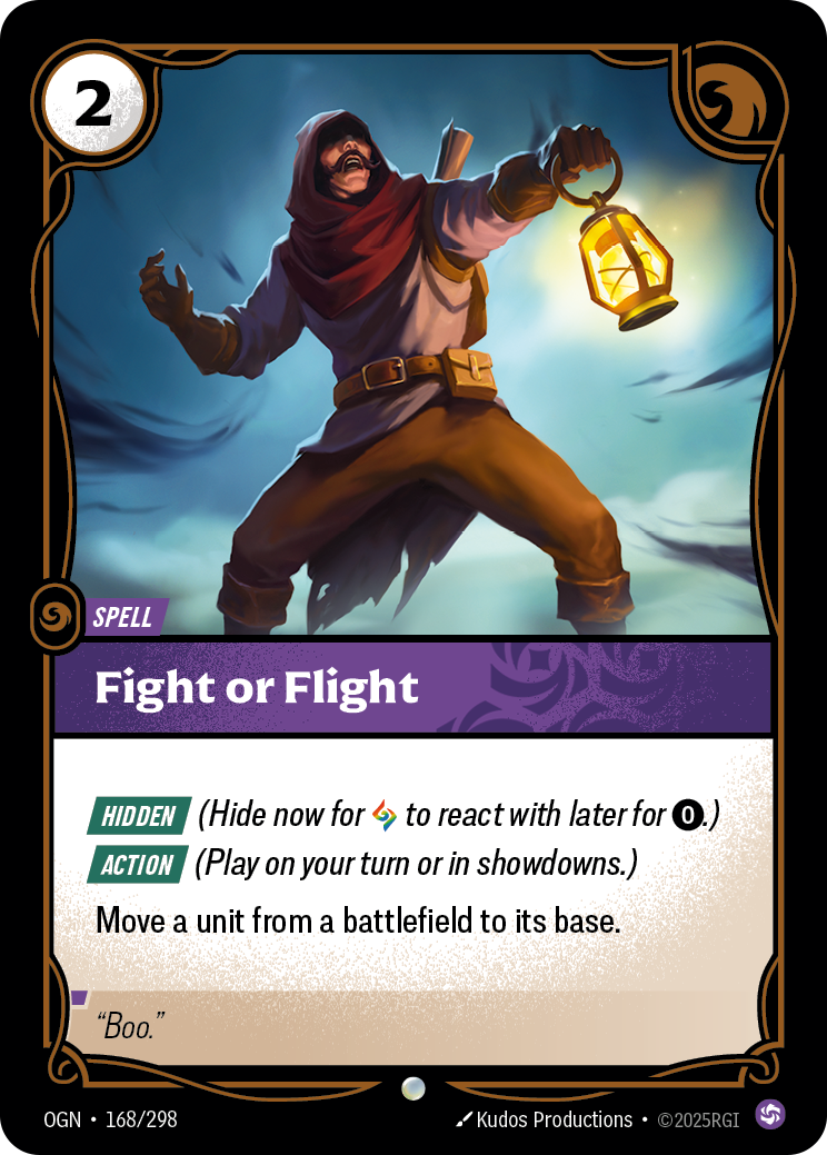 Fight or Flight (Spell) (OGN-168/298) (Common)