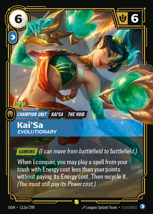 Kai'Sa, Evolutionary (Champion Unit) (OGN-112a/298) (Showcase)