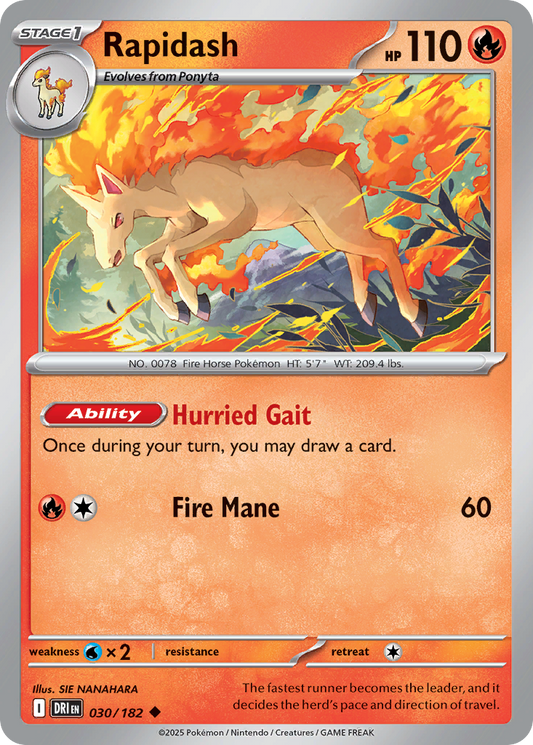 Rapidash (Stage 1 Pokémon) (DRI-030/182) (Uncommon)
