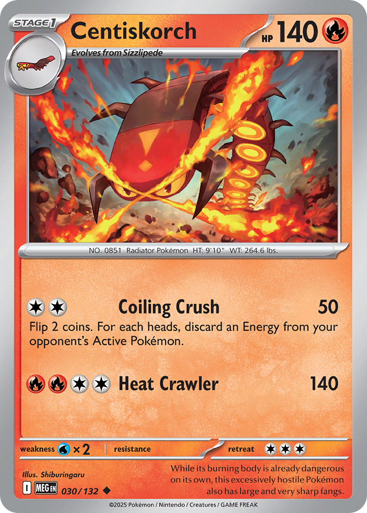 Centiskorch (Stage 1 Pokémon) (MEG-030/132) (Uncommon)