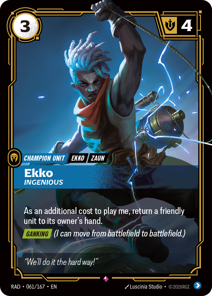 Ekko, Ingenious (Unit) (RAD-061/167) (Rare)