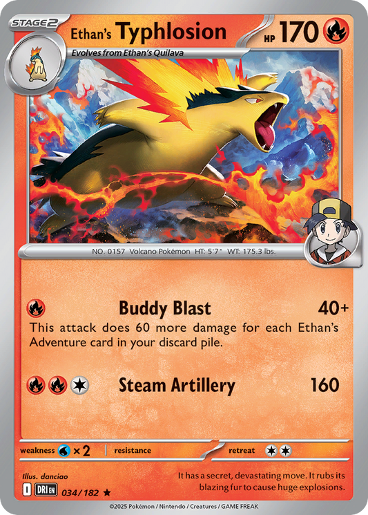 Ethan's Typhlosion (Stage 2 Pokémon) (DRI-034/182) (Rare)