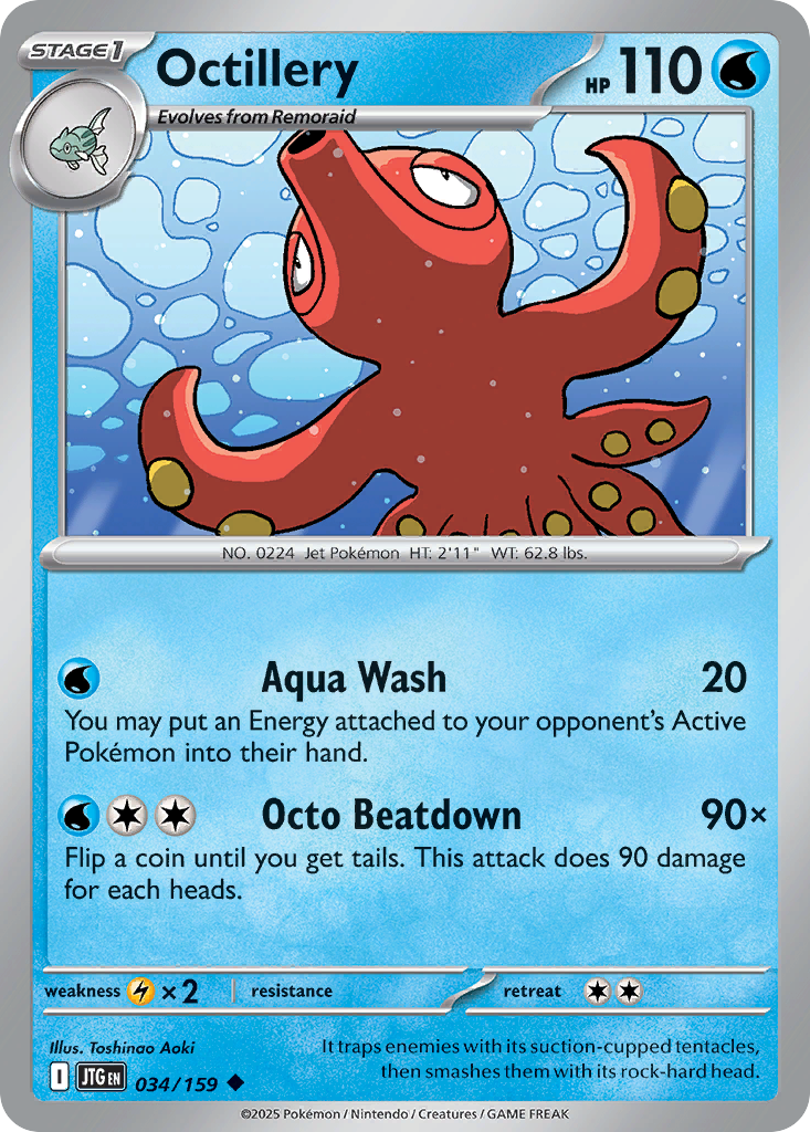 Octillery (Stage 1 Pokémon) (JTG-034/159) (Uncommon)