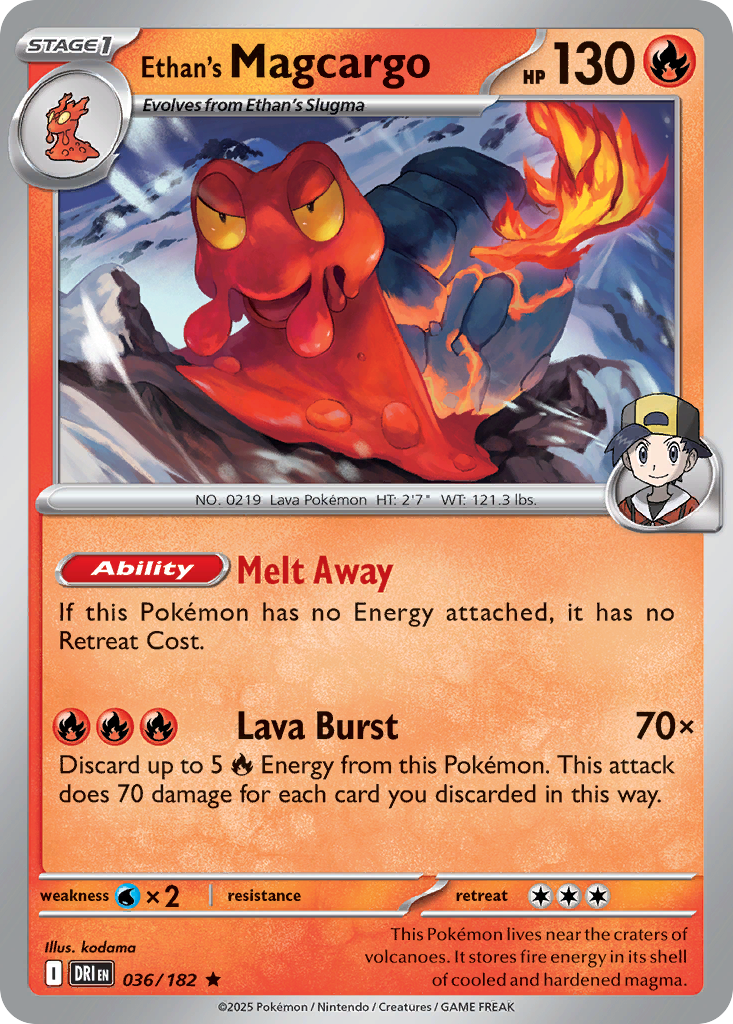 Ethan's Magcargo (Stage 1 Pokémon) (DRI-036/182) (Rare)