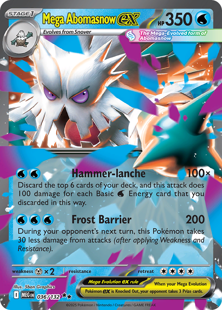 Mega Abomasnow ex (Mega Evolution Pokémon ex) (MEG-036/132) (Double Rare)