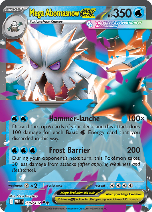 Mega Abomasnow ex (Mega Evolution Pokémon ex) (MEG-036/132) (Double Rare)