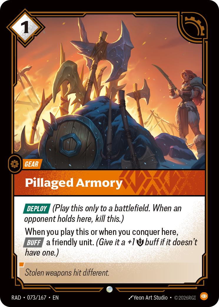 Pillaged Armory (Gear) (RAD-073/167) (Common)