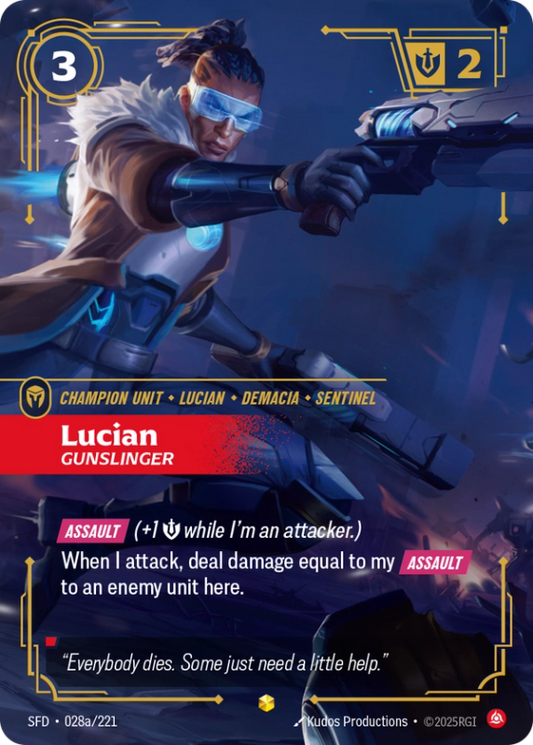Lucian, Gunslinger (Champion Unit) (SFD-028a/221) (Showcase)