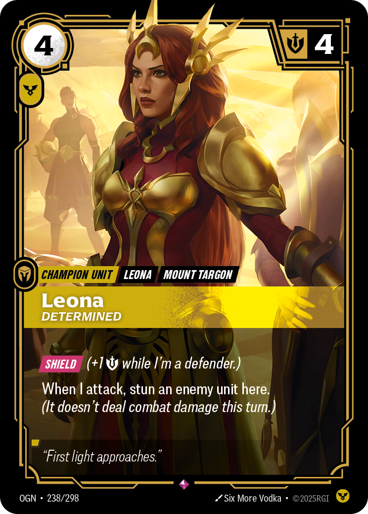 Leona, Determined (Champion Unit) (OGN-238/298) (Rare)
