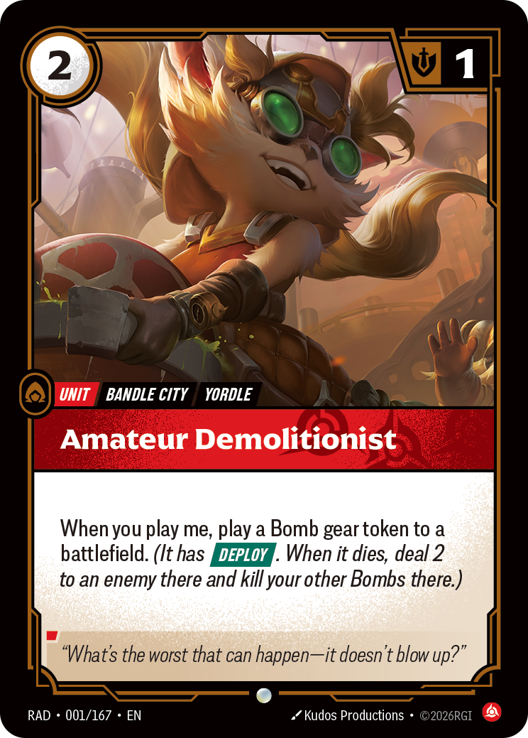 Amateur Demolitionist (Unit) (RAD-001/167) (Common)