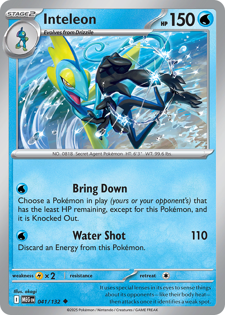 Inteleon (Stage 2 Pokémon) (MEG-041/132) (Uncommon)