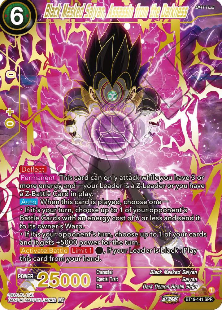 Black Masked Saiyan, Assassin from the Darkness (BT19-141) (SPR)