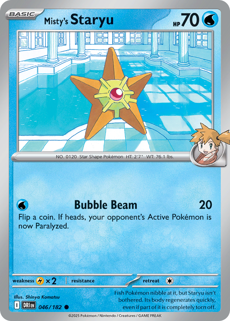 Misty's Staryu (Basic Pokémon) (DRI-046/182) (Common)