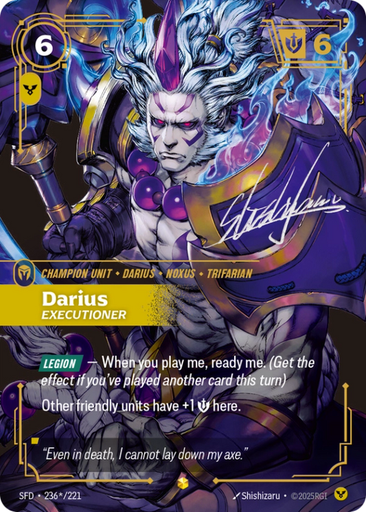 Darius Executioner (Champion Unit) (SFD-236*/221) (Showcase Signature)