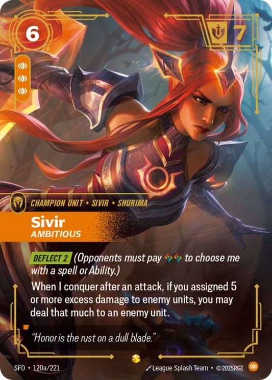 Sivir, Ambitious (Champion Unit) (SFD-120a/221) (Showcase)