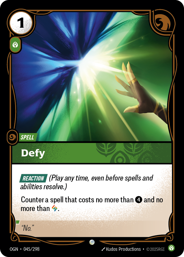 Defy (Spell) (OGN-045/298) (Common)