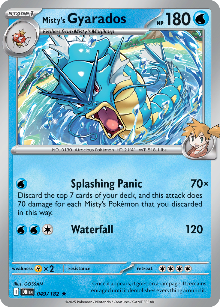 Misty's Gyarados (Stage 1 Pokémon) (DRI-049/182) (Rare)