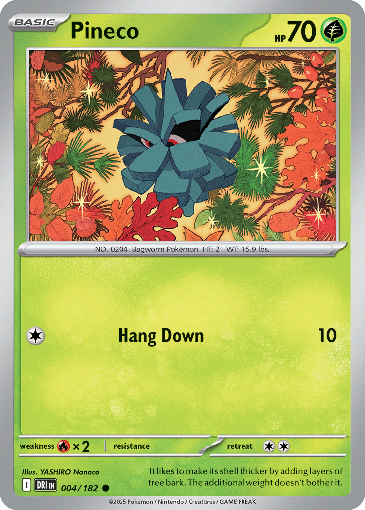 Pineco (Basic Pokémon) (DRI-004/182) (Common)