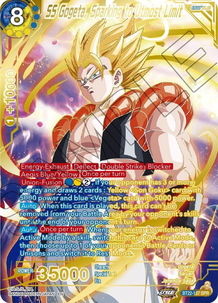 SS Gogeta, Sparking to Utmost Limit (BT22-137) (SPR)