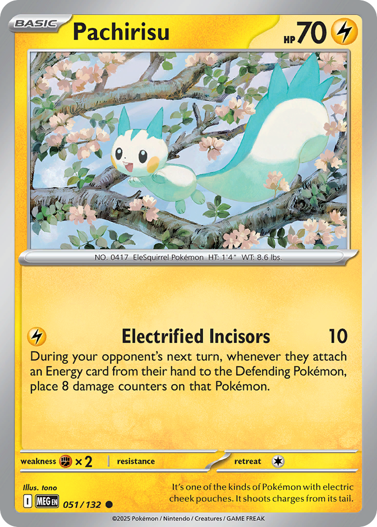 Pachirisu (Basic Pokémon) (MEG-051/132) (Common)
