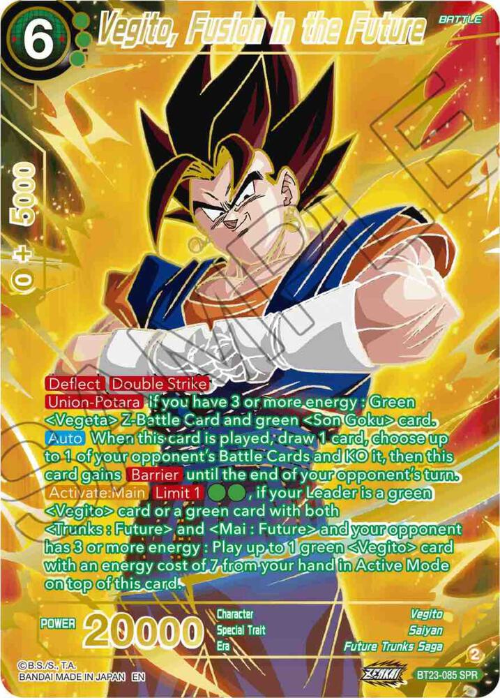 Vegito, Fusion in the Future (BT23-085) (SPR)