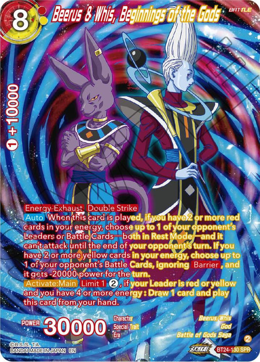 Beerus & Whis, Beginnings of the Gods (BT24-130) (SPR)