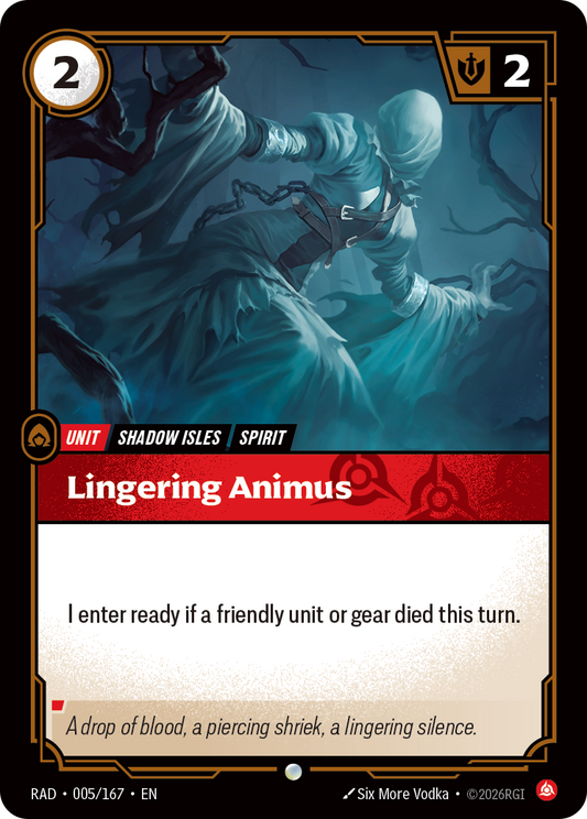 Lingering Animus (Unit) (RAD-005/167) (Common)