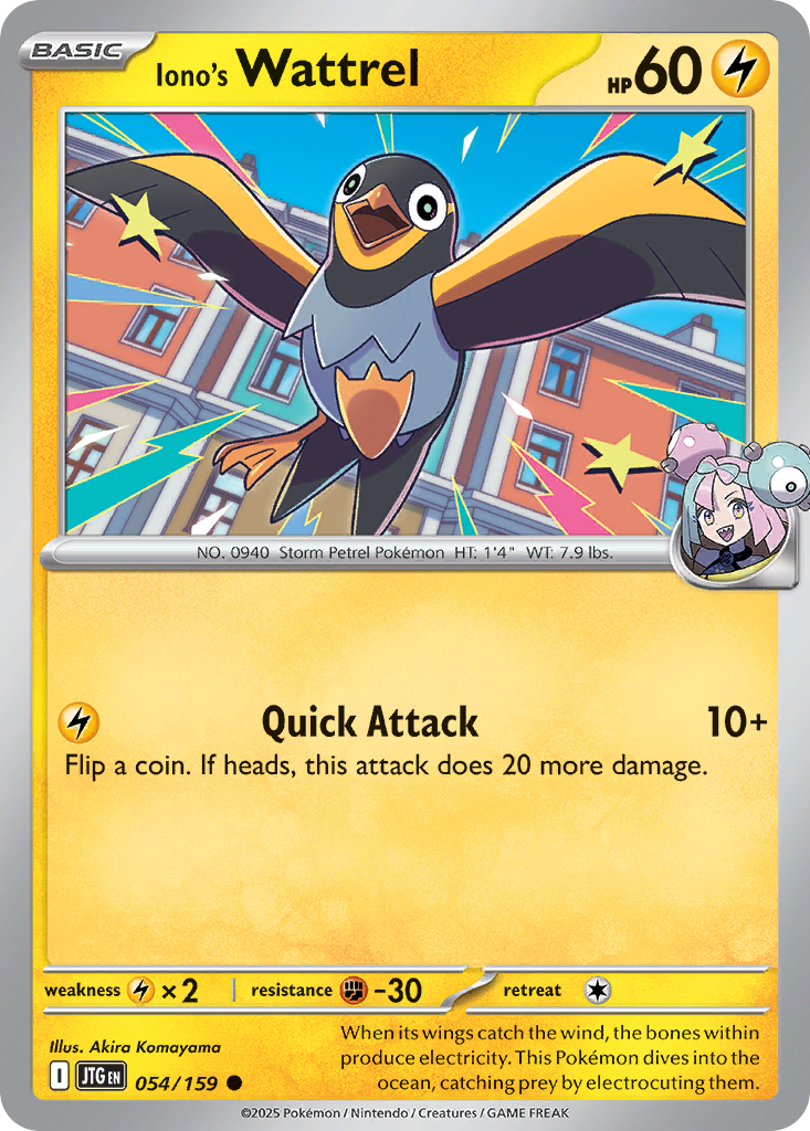 Iono's Wattrel (Basic Pokémon) (JTG-054/159) (Common)