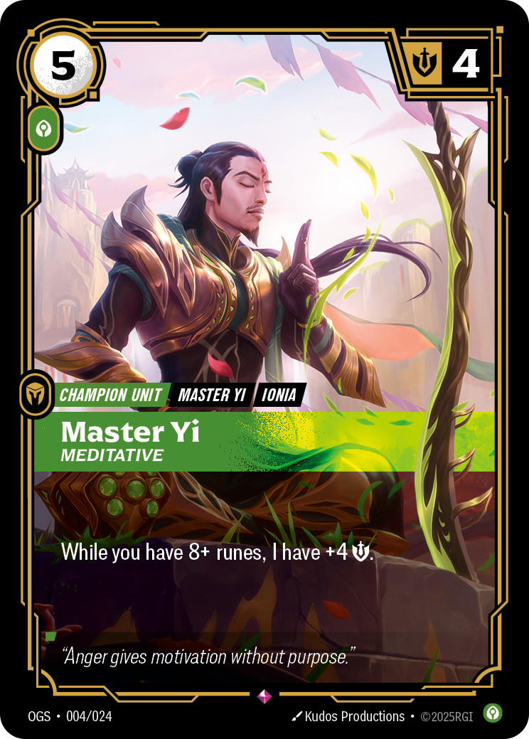 Yi, Meditative (Champion Unit) (OGS-004/024) (Rare)