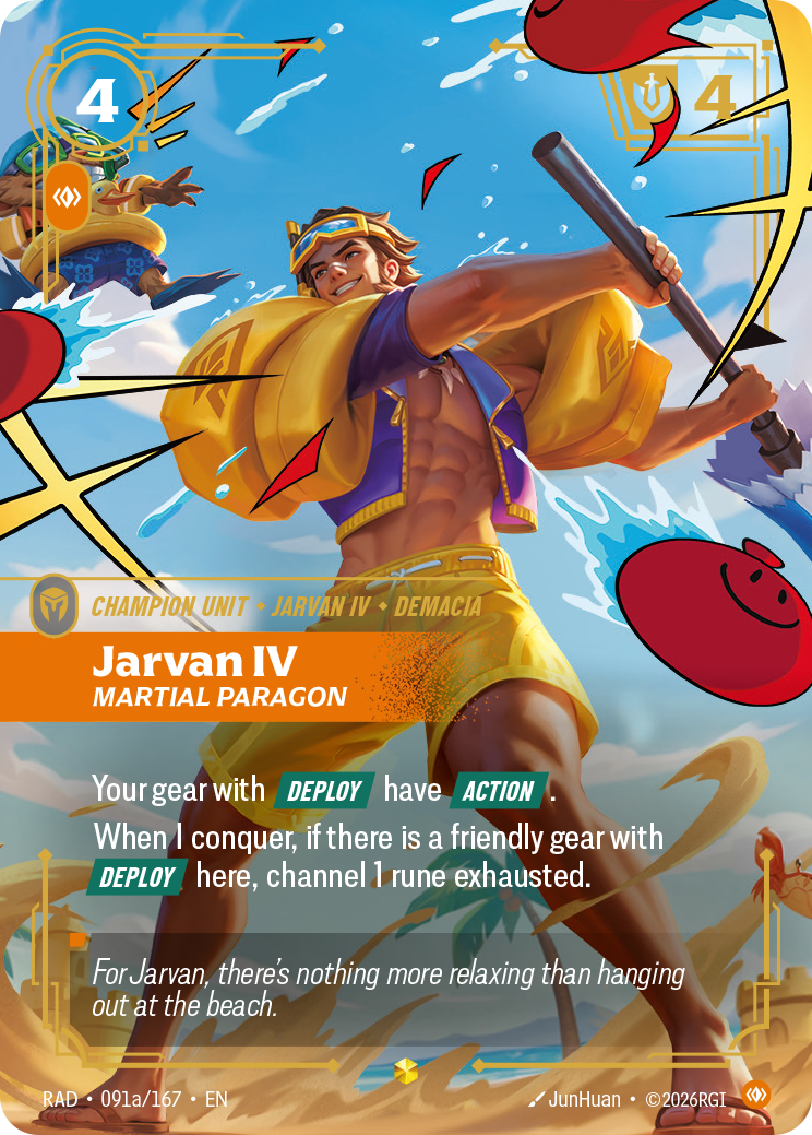 Jarvan IV, Martial Paragon (Unit) (RAD-091a/167) (Showcase) (Alternate Art)