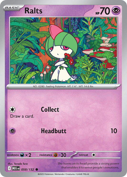 Ralts (Basic Pokémon) (MEG-058/132) (Common)
