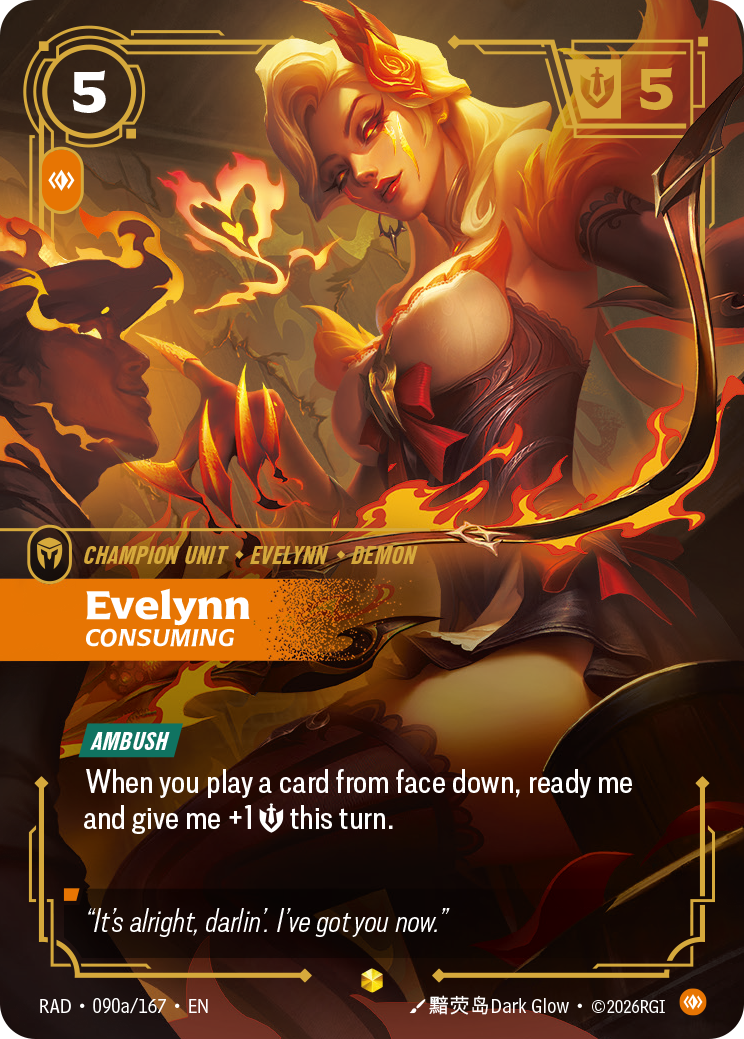 Evelynn, Consuming (Unit) (RAD-090a/167) (Showcase) (Alternate Art)
