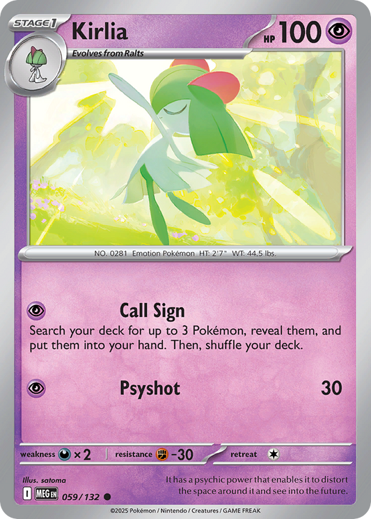 Kirlia (Stage 1 Pokémon) (MEG-059/132) (Common)