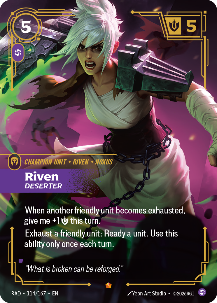 Riven, Deserter (Unit) (RAD-114/167) (Epic)