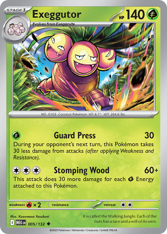 Exeggutor (Stage 1 Pokémon) (MEG-005/132) (Uncommon)