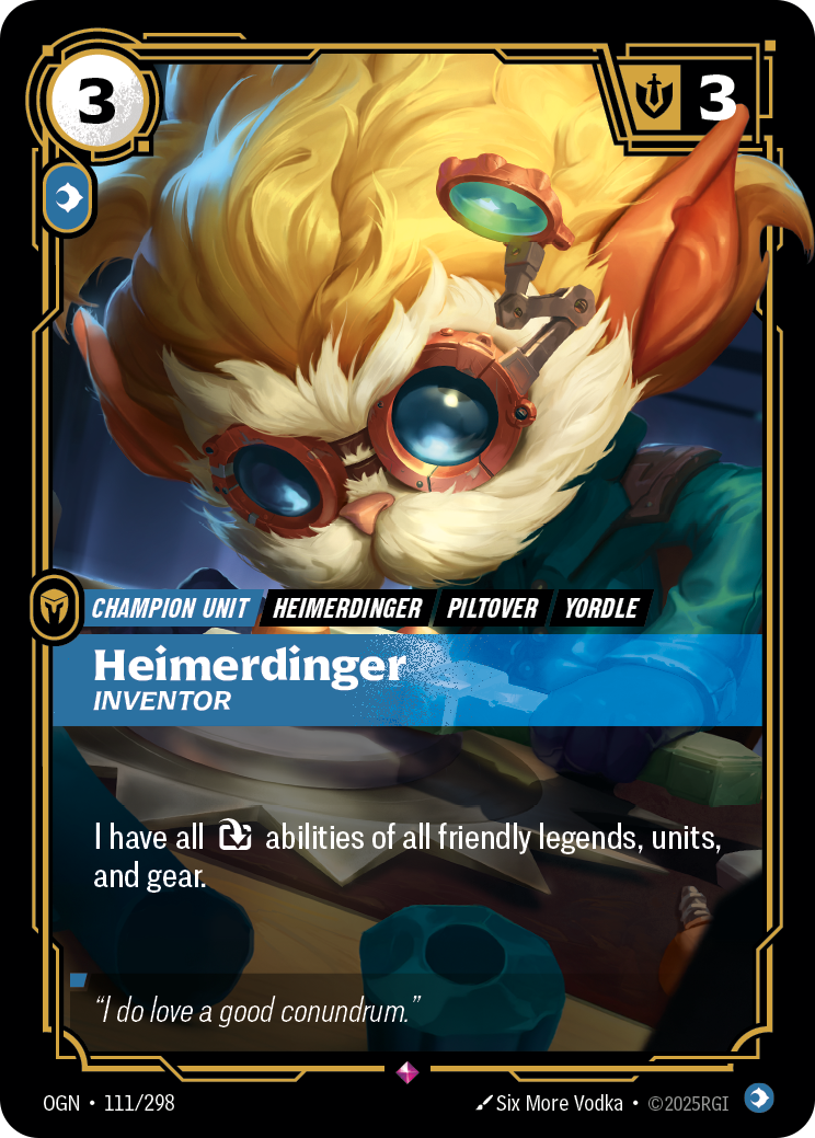Heimerdinger, Inventor (Champion Unit) (OGN-111/298) (Rare)