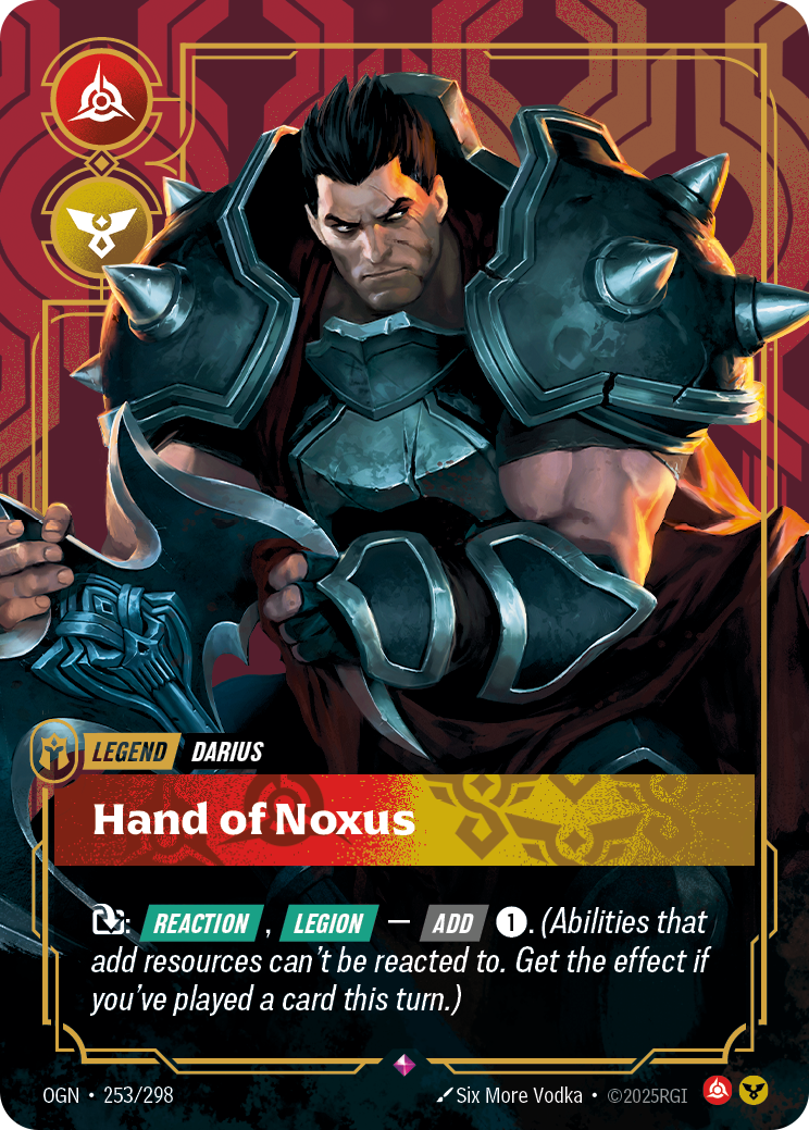 Hand of Noxus (Legend) (OGN-253/298) (Rare)
