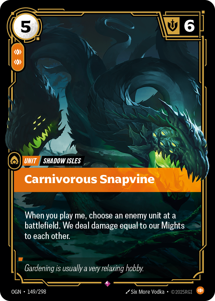 Carnivorous Snapvine (Unit) (OGN-149/298) (Rare)